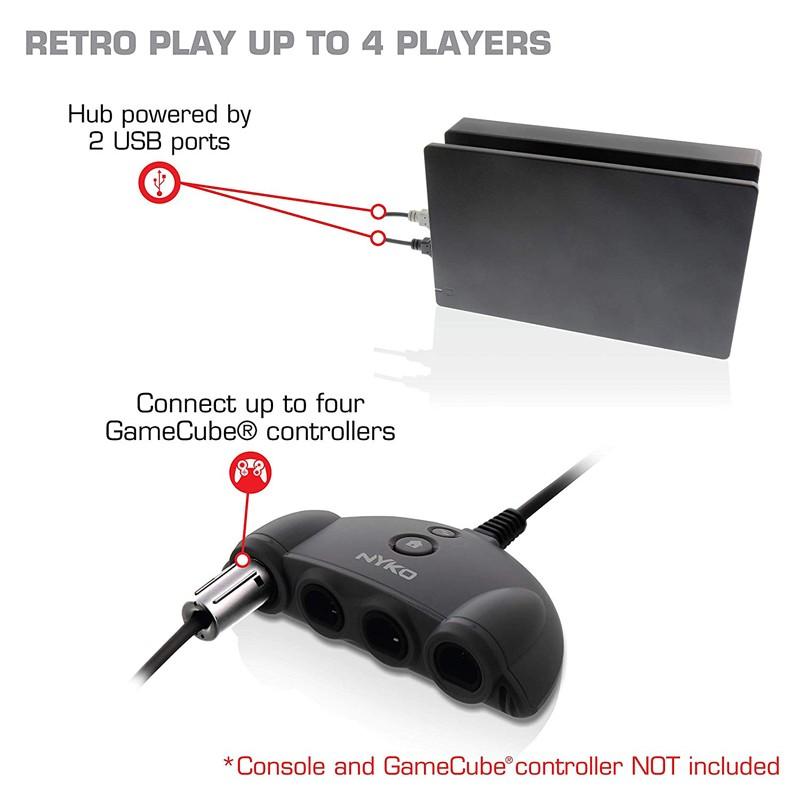 NYKO レトロ・コントローラー・ハブ・プラス / RETRO CONTROLLER HUB PLIS / Switch&amp;WiiU・PC専用 4ポート・GameCubeコントローラー・マルチタッ Amazon.com: Nyko Retro Controller Hub Plus – 4 Port Gamecube