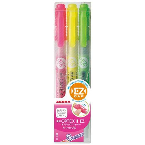 オプテックス（ZEBRA） 蛍光ペン ゼブラ 蛍光オプテックス1−EZ 3