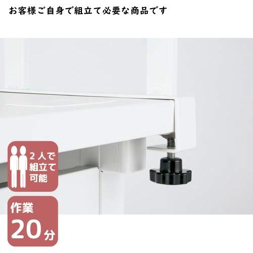小型家具 林製作所 デスク周りデスクラック１段　Ｗ８００スノーホワイト 13-004MH-1_1