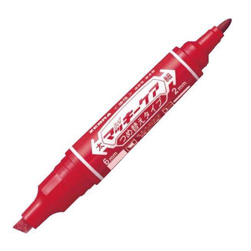 マッキー ゼブラ ハイマッキーケア つめ替えタイプ インク色：赤 細字