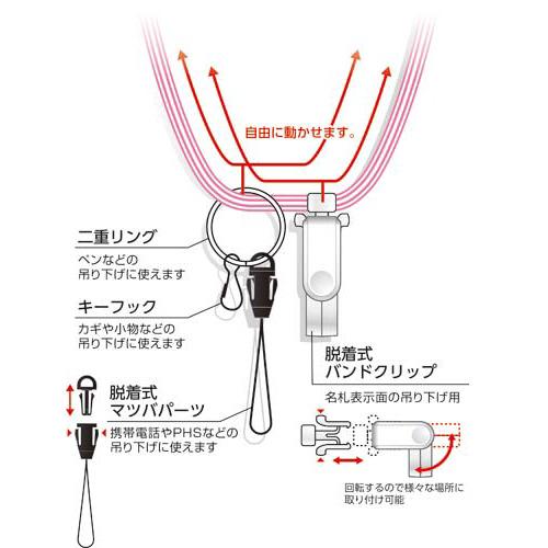 SONiC（ソニック） 多機能ロングストラップ 120cm 青 ストラップ