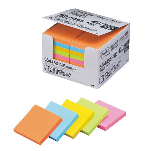 Post-it 付箋 6544SS-NE 業務用パック 40個　4セット 3M 付箋 スリーエム ジャパン ポストイット強粘着ノート 業務用パック