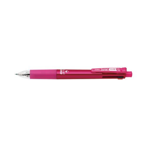 スラリ ゼブラ スラリマルチ 0．7mm 軸色：ピンク ボールペン4色