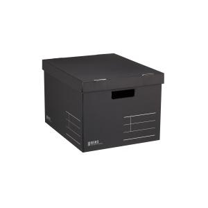 バンカーズボックス コクヨ 収納ボックス＜ＮＥＯＳ＞フタ付き　Ｌサイズ　ブラック A4-NELB-D の商品画像