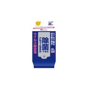 大王製紙 エリエールアルコールタオル除菌ウィルス携帯用 30枚　6個×6口 エリエール 除菌できるアルコールタオルウィルス除去用携帯用30枚