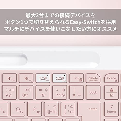 ロジクール 静音 Bluetooth ワイヤレスキーボード K580RO ローズ 超薄型 小型 Unifying テンキー 無線 Windows M｜papyshop｜05