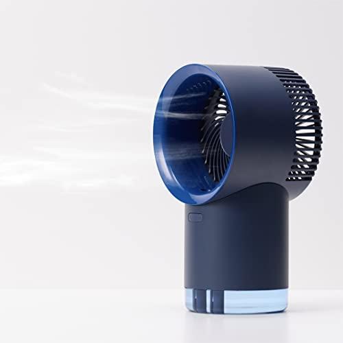 AIR COOLER 加湿機能付き 卓上ファン 扇風機 加湿器 USB ネイビー｜papyshop｜02