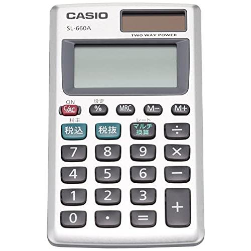 カシオ パーソナル電卓 税計算 マルチ換算 カードタイプ 8桁 SL-660A-N｜papyshop｜05