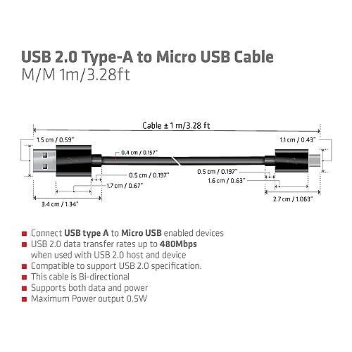 Club 3D USB 2.0 Type-A to Micro USB オス/オス 1m 双方向 ケーブル (CAC-1408)｜papyshop｜04
