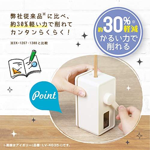 ソニック 鉛筆削り リビガク トッピン 手動鉛筆削り タテ型スリム ブルー LV-4635-B｜papyshop｜03