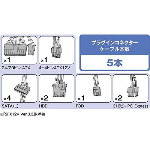 玄人志向 80Plus Gold 600W SFX電源ユニット フルプラグイン KRPW-SXP600W/90+｜papyshop｜05