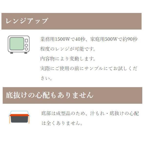 使い捨て弁当箱 ワン折重 67×51(40) 杉/Y金底/共蓋 (100セット/ケース)|paquet-poche|05