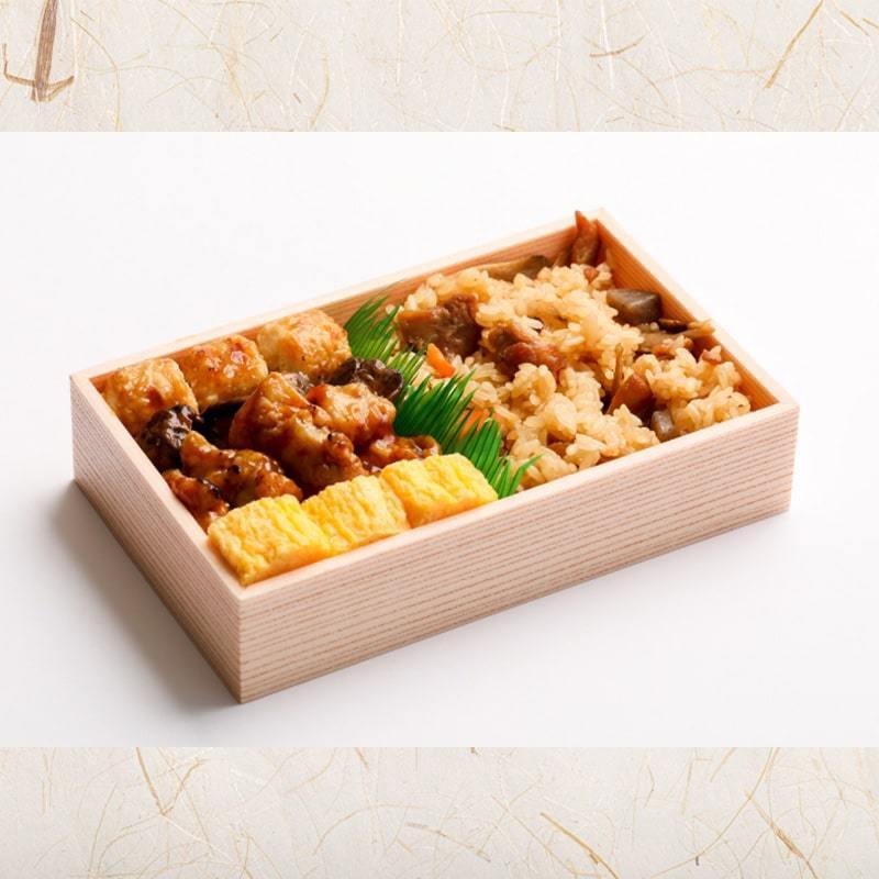 折箱 1合折 赤杉両 共蓋付 ウッドケース (AWK-10) [ケース350入