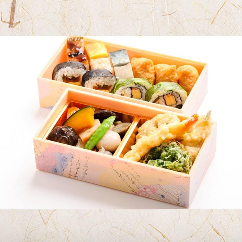 折箱 長折2段重(大) 哥仙 共蓋セット (LB-N2L) [ケース144入] 高級折箱