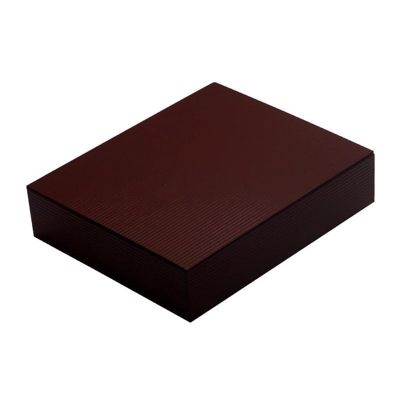 折箱 濃茶3.8 203×170×45 共蓋面取9仕切付[ケース132入] 使い捨て弁当