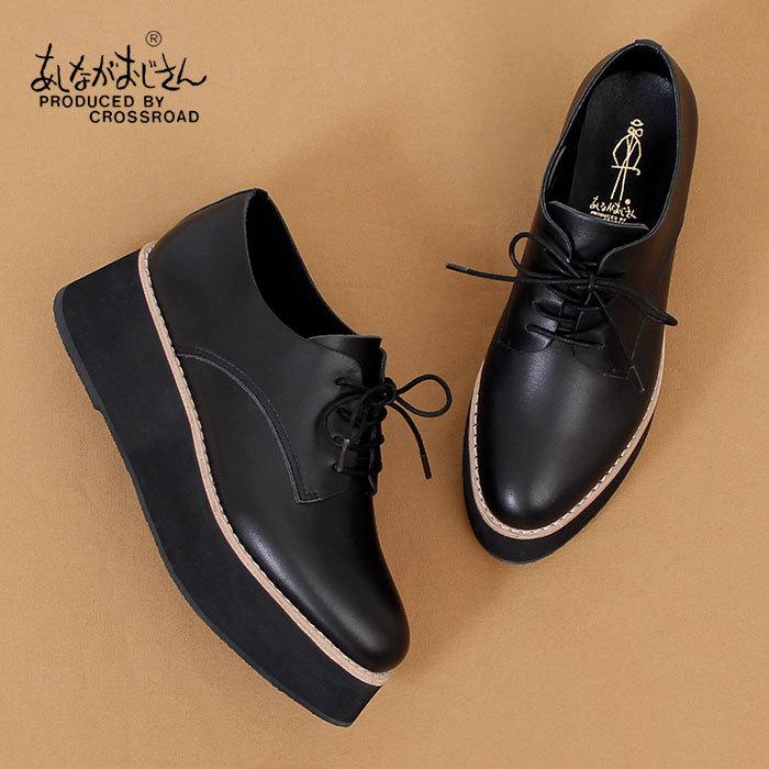 あしながおじさん 靴 厚底 マニッシュシューズ レディース 黒 ブラック レースアップシューズ 本革 セール Parade ワシントン靴店 ヤフー店 通販 Yahoo ショッピング