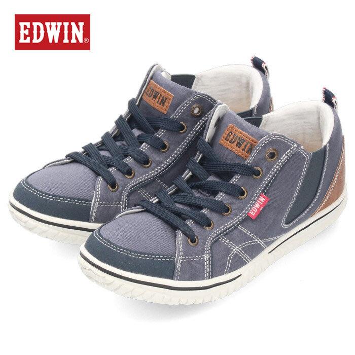 Edwin エドウィン 靴 レディース スニーカー ハイカット ミドルカット Edw 4549 ブルー カジュアルシューズ 軽量 セール Parade ワシントン靴店 ヤフー店 通販 Yahoo ショッピング