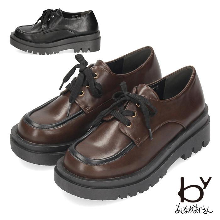 Byあしながおじさん 靴 レースアップシューズ レディース 厚底 モカシン モカシューズ ブラウン ブラック ラウンドトゥ セール Parade ワシントン靴店 ヤフー店 通販 Yahoo ショッピング