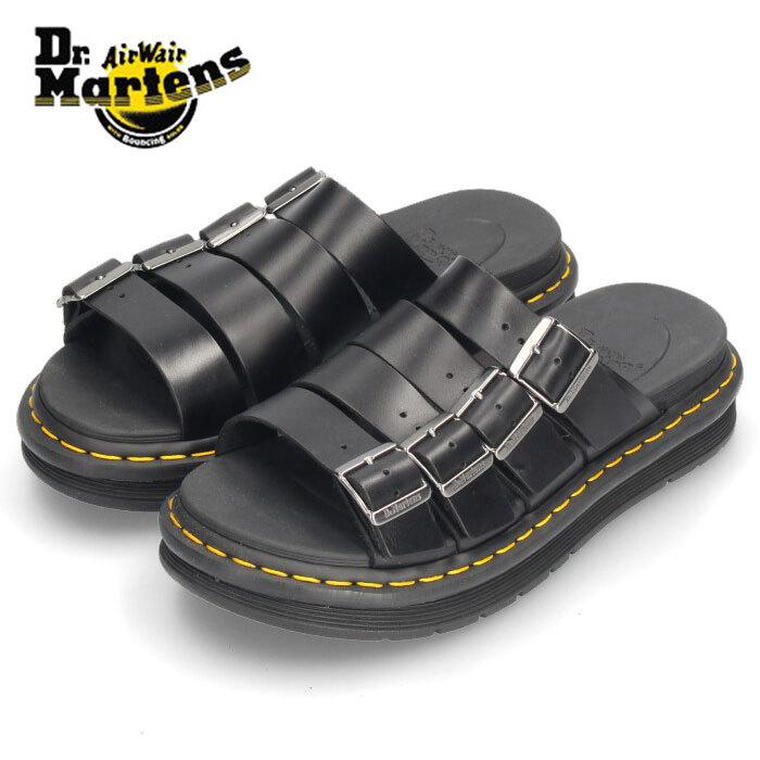 Dr Martens ドクターマーチン サンダル メンズ Tate ブラック スライドサンダル 厚底 黒 バックル レザー ベルト Parade 通販 Yahoo ショッピング
