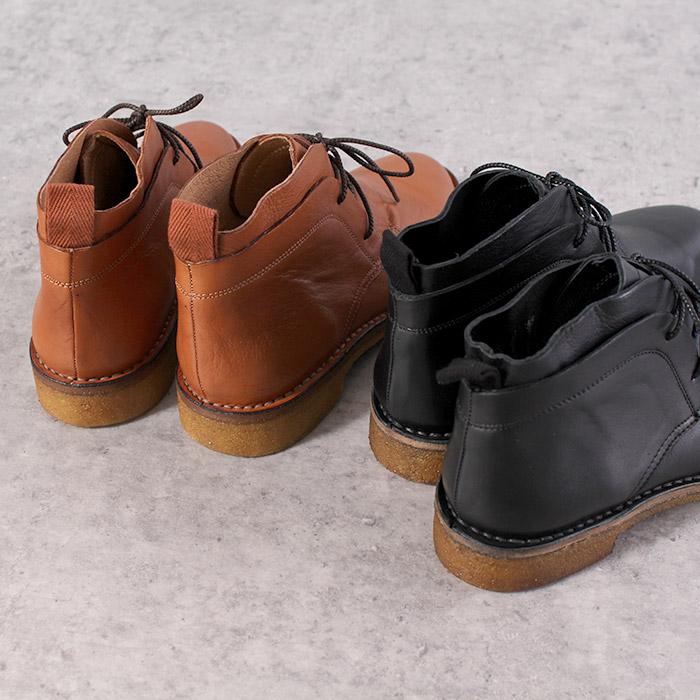 SAYA サヤ ブーツ レディース 靴 レースアップシューズ 51055 黒