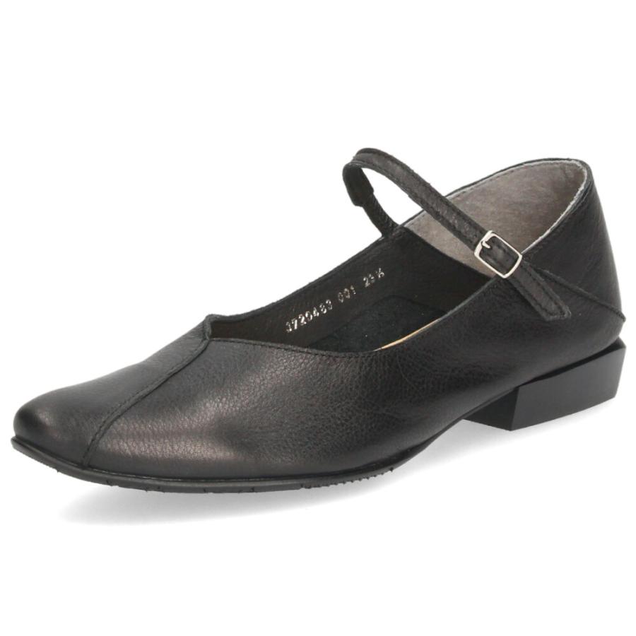 パンプス 黒 ローヒール ストラップ 靴 レディース ストラップシューズ