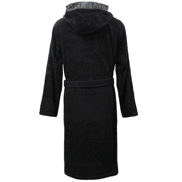 【EMPORIO ARMANI】バスローブ ブラック EMPORIO ARMANI エンポリオ アルマーニ メンズ バスローブ ガウン