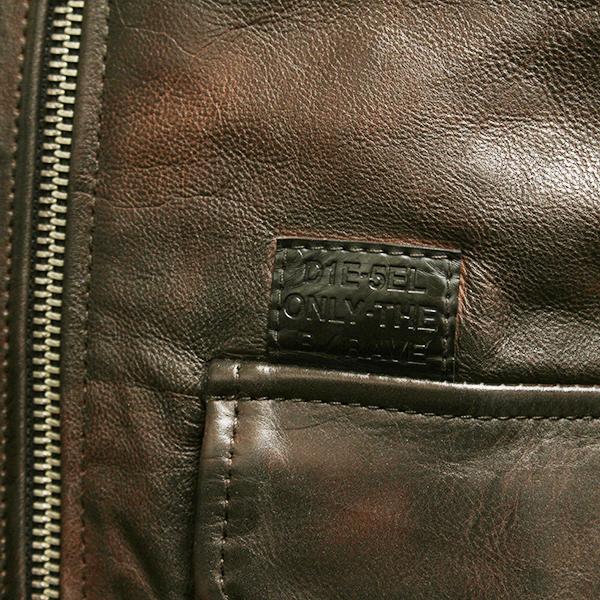 DIESEL ディーゼル レザー ブルゾン メンズ 革ジャン ジャケット