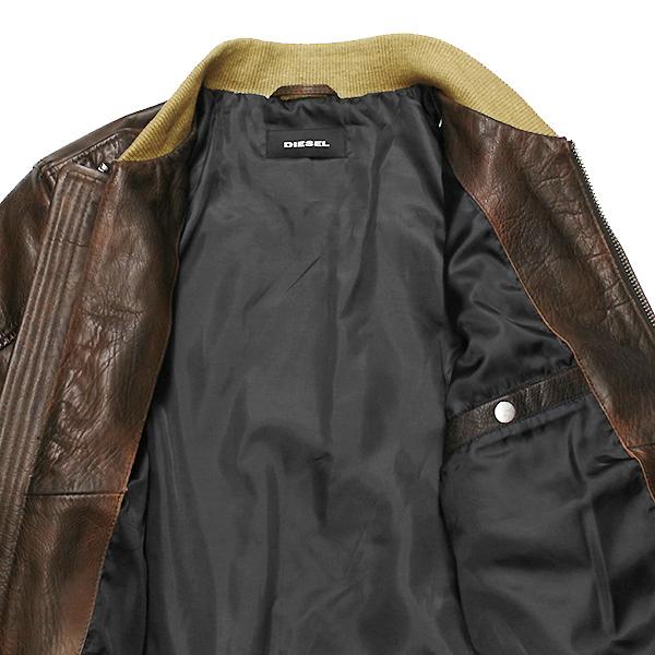 DIESEL（ディーゼル） レザー ブルゾン メンズ 革ジャン ジャケット