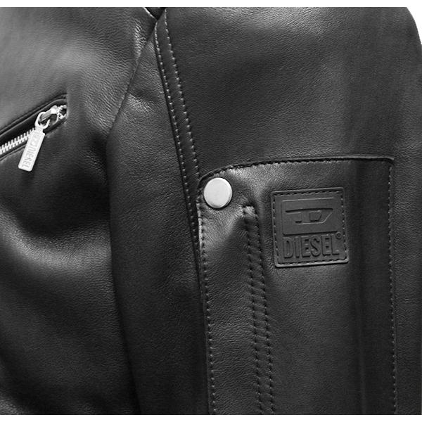 ディーゼル レザー ブルゾン メンズ 革ジャン ライダース ジャケット サイズ XL DIESEL L-CASE-KA 新品｜paradis2｜03