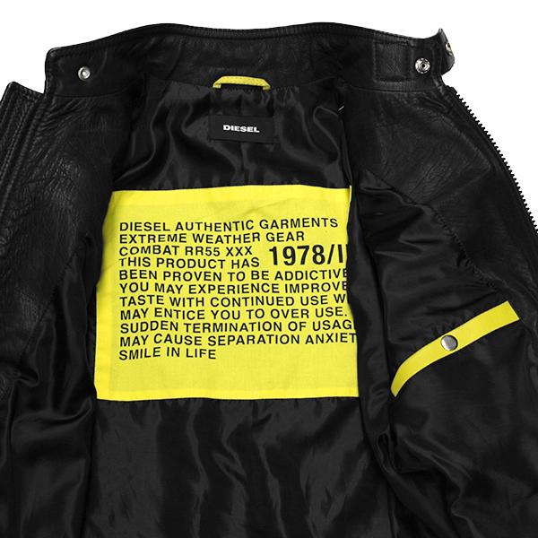 DIESEL（ディーゼル） レザー ブルゾン メンズ 革ジャン ライダース