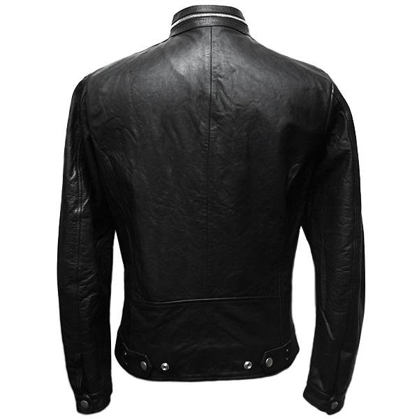 DIESEL ブラック レザーライダースジャケット　Mサイズ DIESEL（ディーゼル） レザー ブルゾン メンズ 革ジャン ライダース