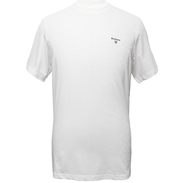 バブアー Barbour Tシャツ メンズ 半袖 カットソー ティーシャツ 2枚セット ネイビー/ホワイト MNW0052MI55｜paradis｜04