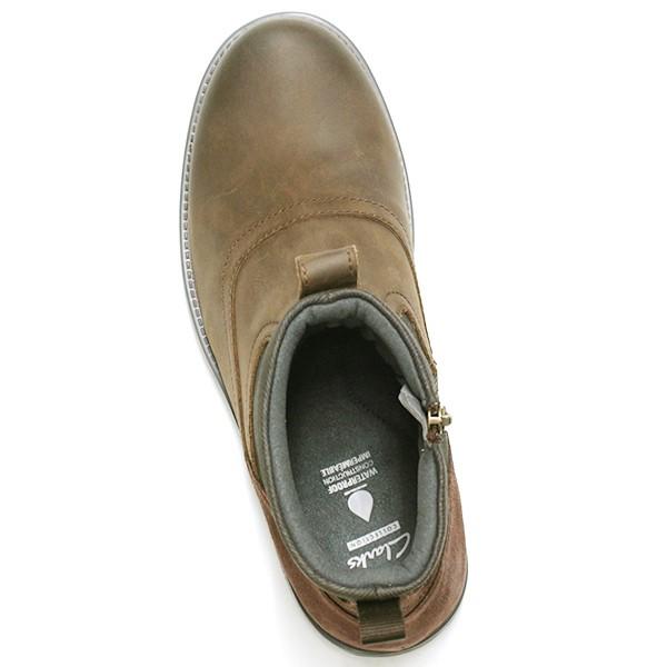 クラークス 靴 メンズ ブーツ サイドジップ ウォータープルーフ 防水