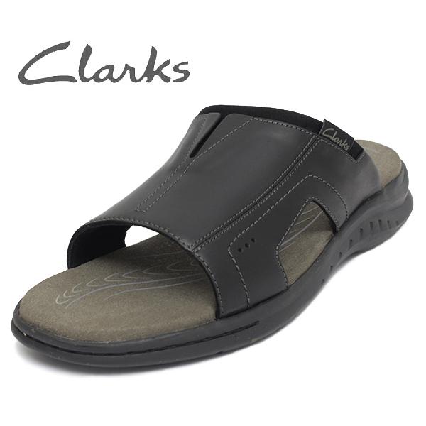 【美品】クラークス Walkford Band 本革 レザーサンダル 黒 27㎝ Clarks（クラークス） メンズ サンダル レザー 革 靴 シューズ セール