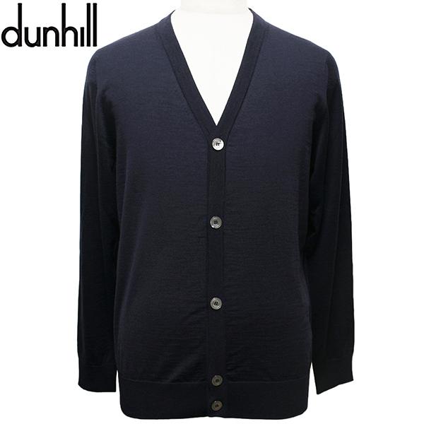 dunhill ダンヒル カーディガン ニット メンズ ネイビー サイズL 紙 