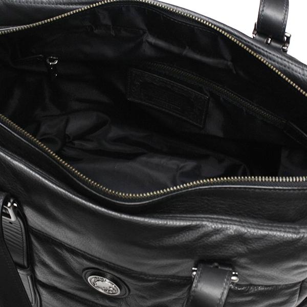 ✨美品 ハンティングワールド トートバッグ レザー デカロゴ 黒 大容量 メンズ Hunting World（ハンティング・ワールド） バッグ メンズ レザー