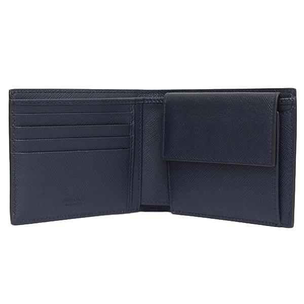 JIMMY CHOO Luka ネイビー 二つ折り財布ジミーチュウ