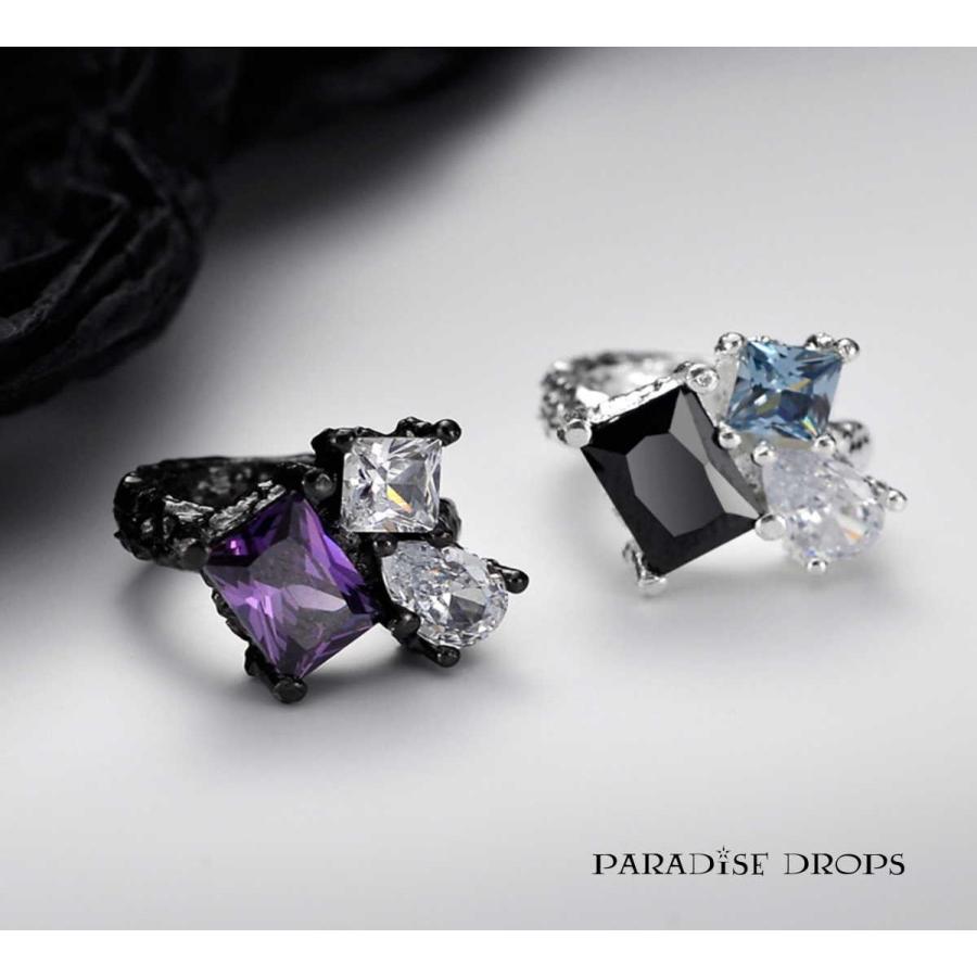 イヤーカフ クール 黒 紫 銀 ロック ギャル 小悪魔 かっこいい 地雷系