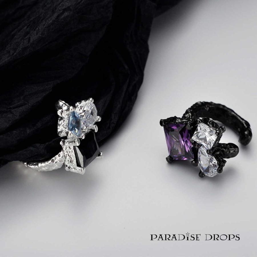 イヤーカフ クール 黒 紫 銀 ロック ギャル 小悪魔 かっこいい 地雷系