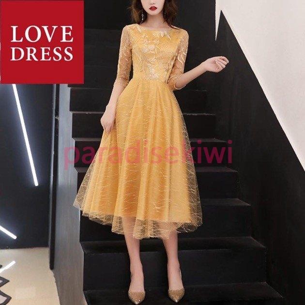 人気 送料無料 パーティードレス レディース 結婚式 二次会 ワンピース ドレス エレガント 総レース ボタニカル柄 花柄 レース袖 フレアスカート ミディ丈 発表会 オーセンティック Www Superavila Com