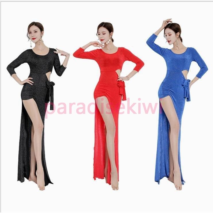 ワンピースベリーダンス衣装ダンスウェア3色 社交ダンス衣装 舞台ダンス セットアップステージ衣装