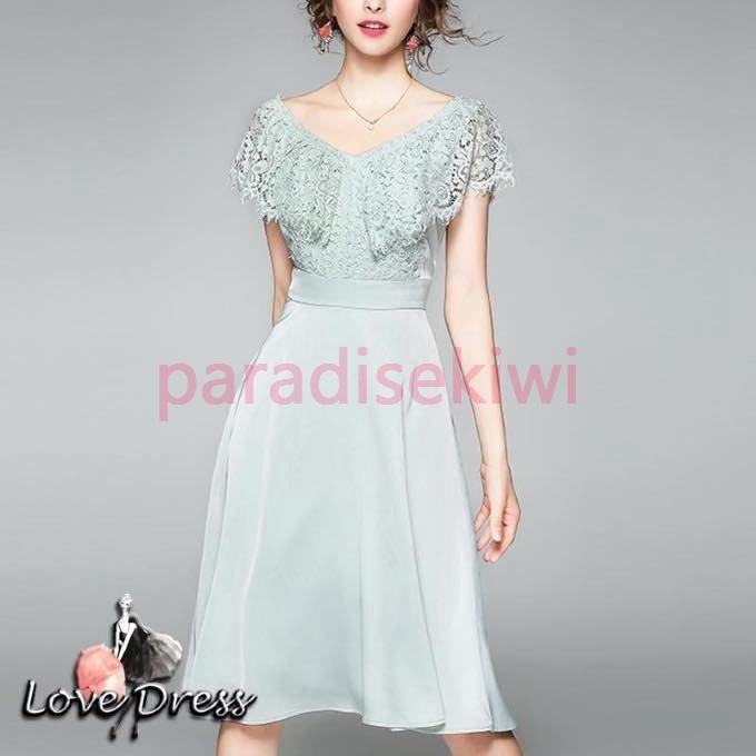 通販を提供 パーティードレス ワンピース 服 30代 40代 大人女子 エレガント レース フレア袖 フリル袖 花柄 ステッチレース ミディ丈 フレアスカート Para 28fcfvc パラダイスキウイ 通販 Yahoo ショッピング 店舗 日本 Moodles Uog Ac Rw