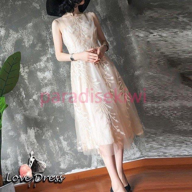 激安 買う パーティードレス レディース 結婚式 二次会 体型カバー 大人女子 エレガント カジュアル 総レース 刺繍 ボタニカル柄 ロング丈 ミモレ丈 デート オンラインストア値下 Www Superavila Com