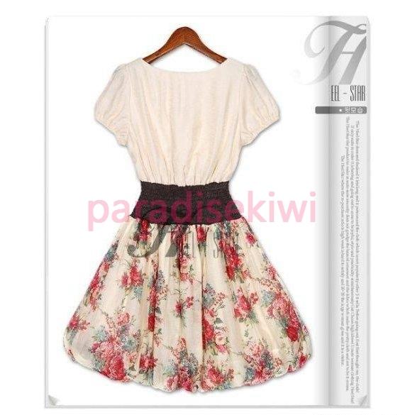 ワンピース 韓流 風 花柄 秋冬 新作 Para 5917uecxh パラダイスキウイ 通販 Yahoo ショッピング