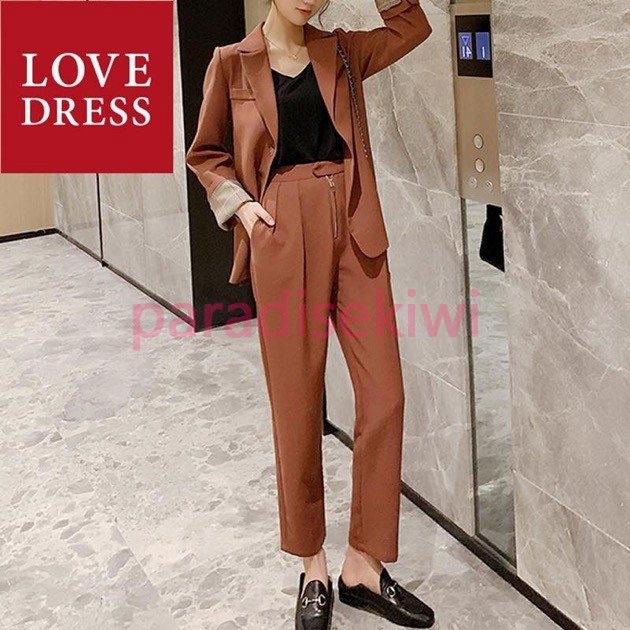 直営公式 セットアップ レディース ドレス パンツドレス 大人女子 パンツスーツ アンクルパンツ ロングジャケット ハイウエストパンツ 通勤 オフィス 純正特価 Ssl Daikyogo Or Jp