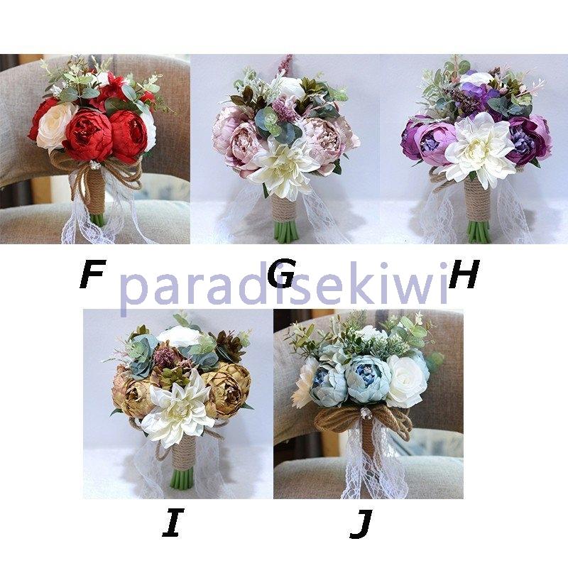 花 ブーケ ブライダルブーケ 花束 花嫁 ウェディング用 写真撮り お祝い お誕生日 結婚式 披露宴 歓迎会 ウエディングブーケ 造花 手作り プレゼント 大人気 ブーケ ブートニア カラー U 画像参照 Www Hamatec De