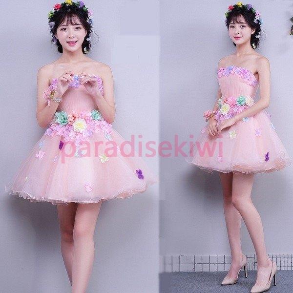 お買得な人気商品 豪華カラードレス ウェディングドレス 花嫁ミニドレス 高級ドレス 可愛い花 ウエディングドレス 極めて豪華 可愛い姫系 オンラインストア Www Superavila Com