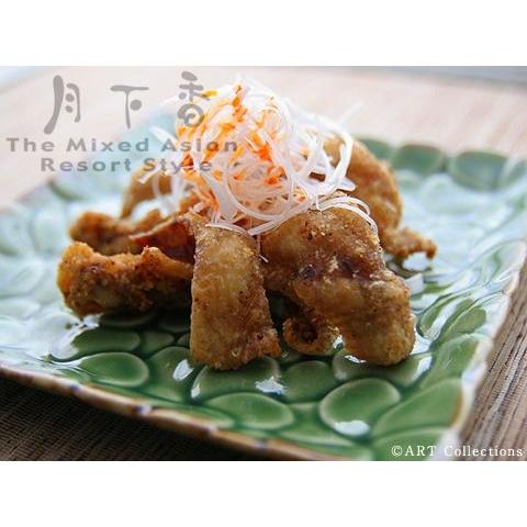 JENGGALA KERAMIK BALI ☆ フランジパニ ガラスプレート ジェンガラ