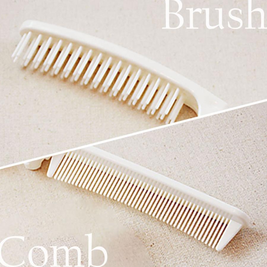 折りたたみ ヘアブラシ 250個入 業務用 使い捨て 二つ折りコーム付