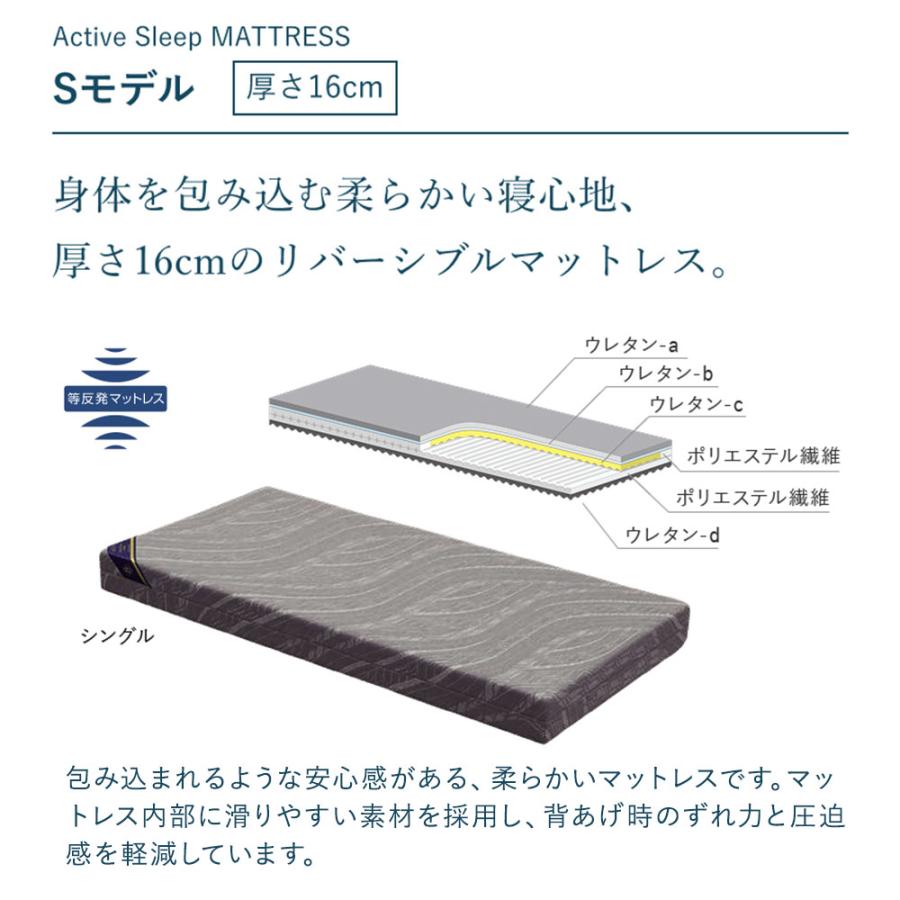パラマウントベッド 電動ベッド マットレス アクティブスリープマットレス activesleep セミダブル Sモデル 厚さ12cm_11